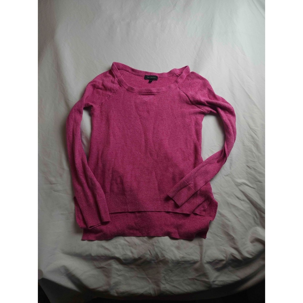 The Limited Sweater Womens S Pink Knit Pullover Long Sleeve Boat Neck Barbiecore